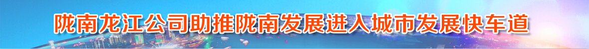 隴南龍江公司助推隴南發(fā)展進(jìn)入城市發(fā)展快車道