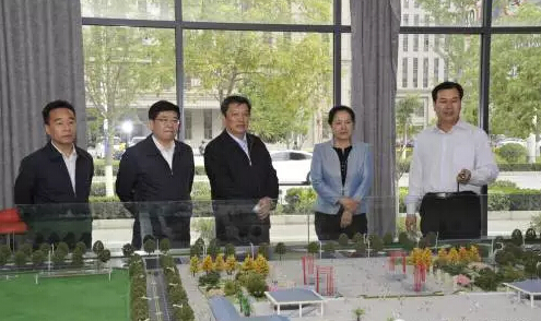 市長陳青，副市長王月成陪同省電力投資集團公司總經理李輝一行深入階州廣場視察