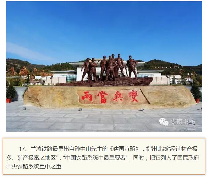 蘭渝鐵路最早由孫中山先生提出？在隴南，你不知道的事兒還有……