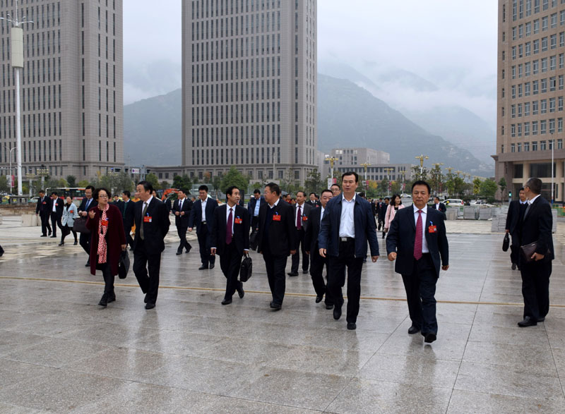 政協隴南市第四屆委員會第一次會議委員參觀階州廣場