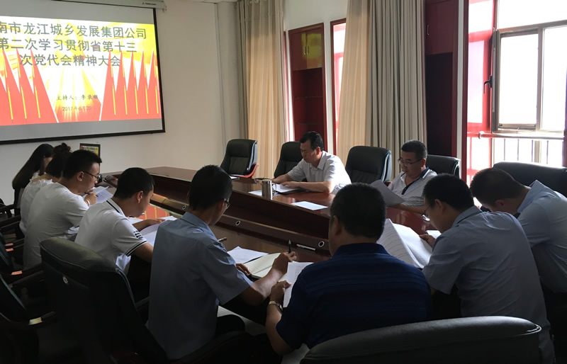 隴南市龍江城鄉發展集團公司召開第二次學習貫徹省第十三次黨代會精神會議
