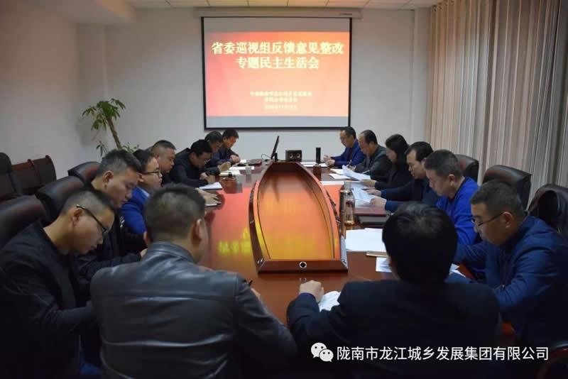 市龍江城鄉發展集團黨委召開專題民主生活會