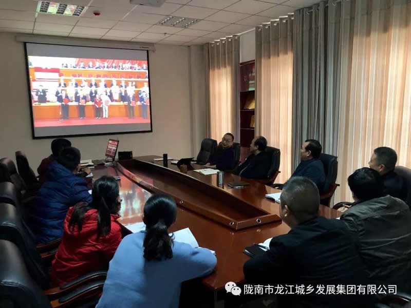 市龍江城鄉發展集團組織全體干部職工集中收看慶祝改革開放40周年大會直播