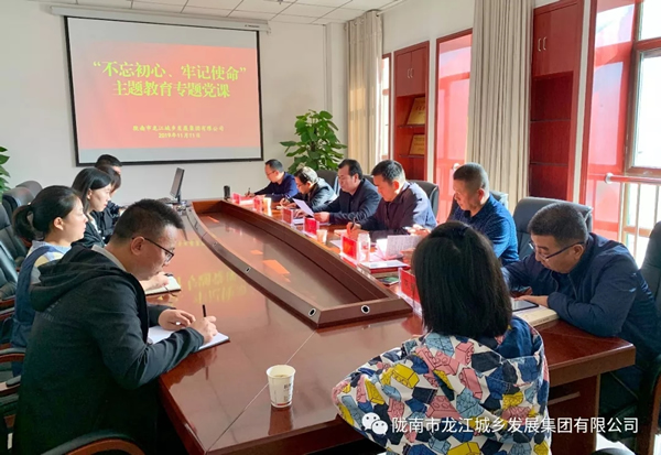 市龍江集團開展“不忘初心、牢記使命”主題教育專題黨課